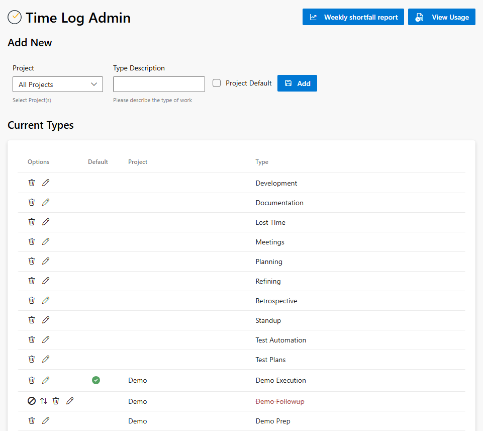 Time log admin alt text